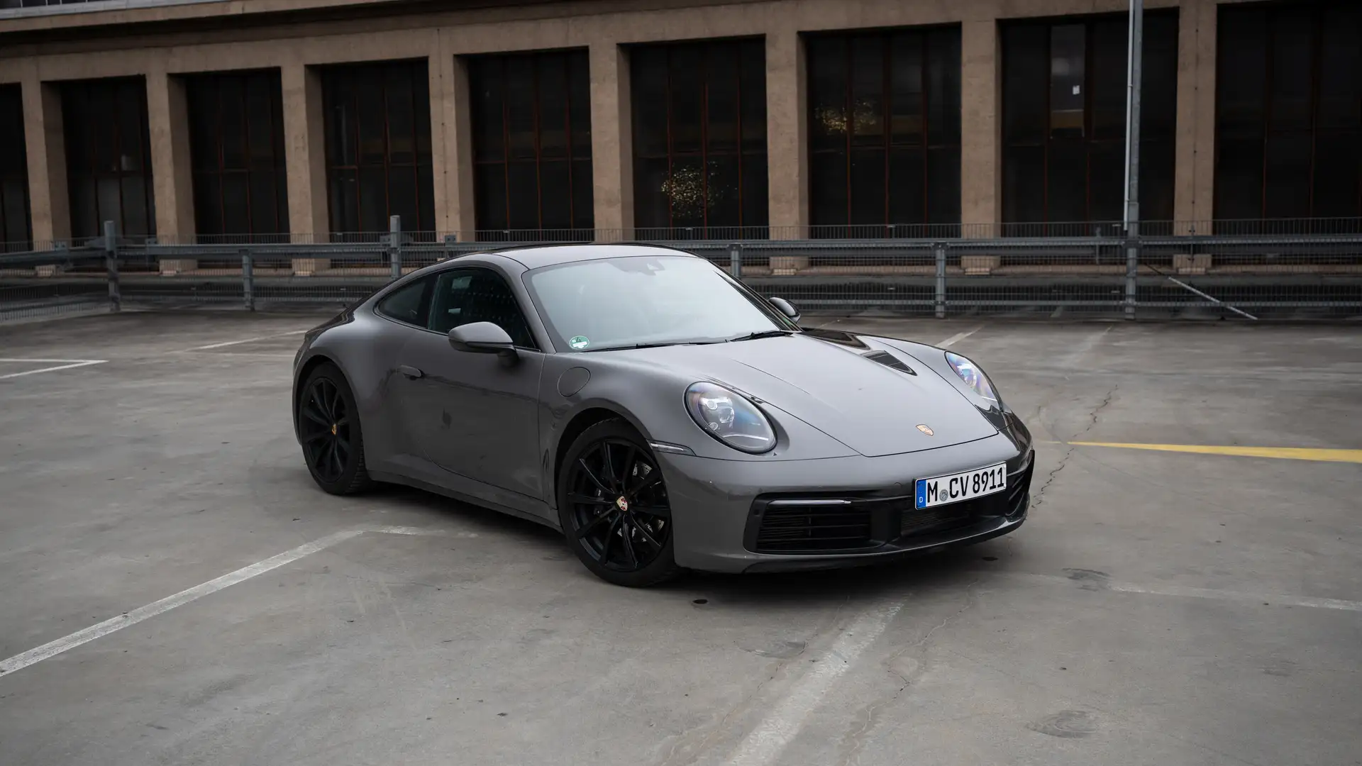 Front view of our Porsche 911 Carrera Coupe,